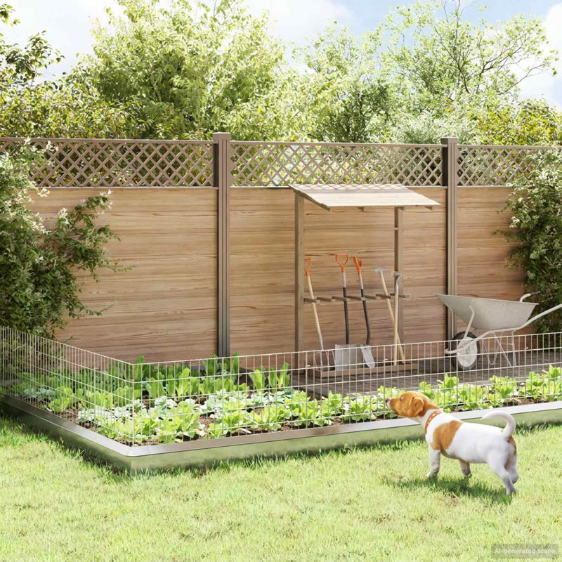 Galvanised Steel Fencing Kits, 50cm H x 35cm W