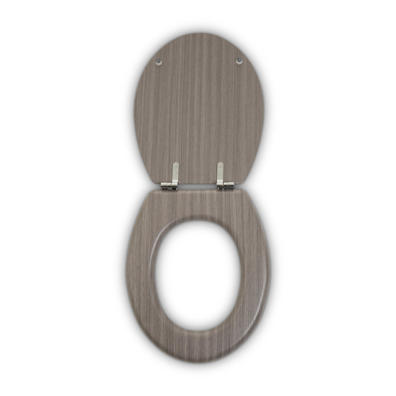 Rosanna Elongated Standard Toilet Seat, Grey