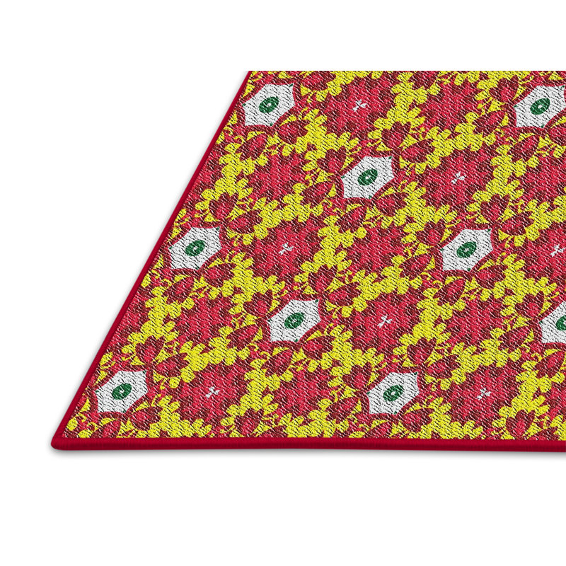 Tapis orange / jaune Power Loom, Rectangle 2 pi x 3 pi