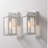 Olar Classic Outdoor Wall Sconce 1 Light Rectangular Metal Frame and Glass Shade Warterproof-2012777964-1962912856