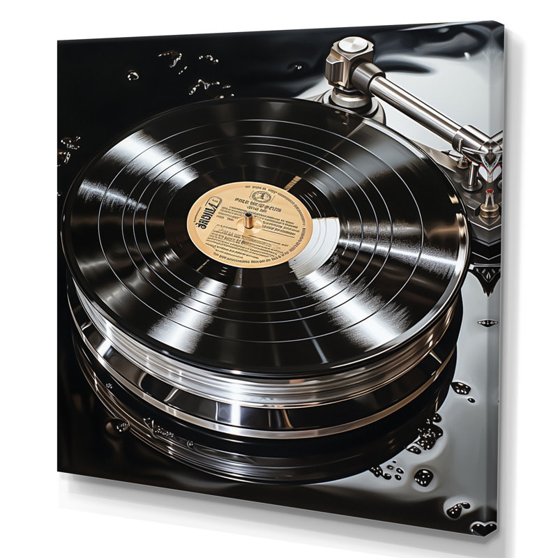 Vinyle, vinyle, reflet, Toile tendue, H 36 po x l 36 po x P 1,5 po