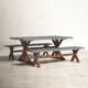 Fleur 74'' Rectangular 6 - Person Outdoor Dining Set