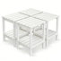 Ensemble de 4 tables d'appoint pour l'extérieur en PEHD 14 * 13 po à 2 niveaux