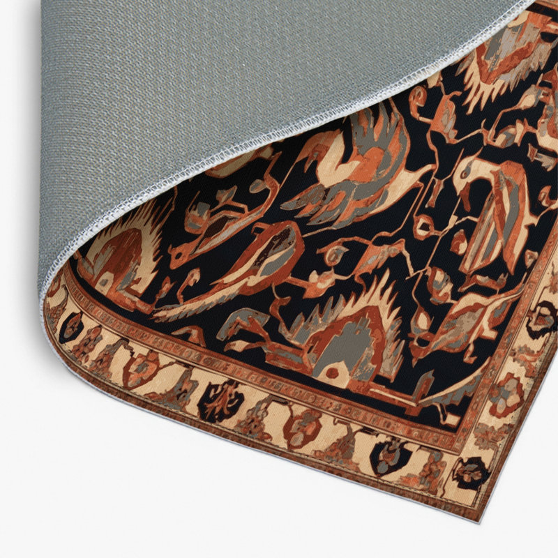 Tapis d'intérieur et d'extérieur brun Persian, Rectangle 4pi x 6 pi