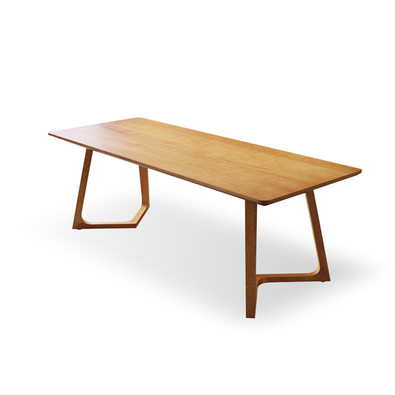 Brown Rectangular Solid Wood Dining Table, 29.53"H x 62.99"L x 27.56"W