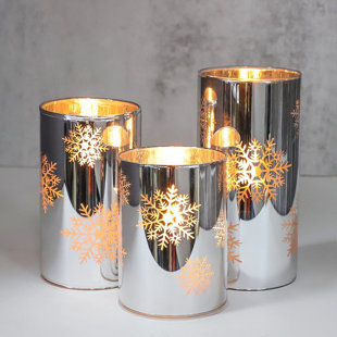 Brite Star 8 ct Pillar Candle, Glitter Silver