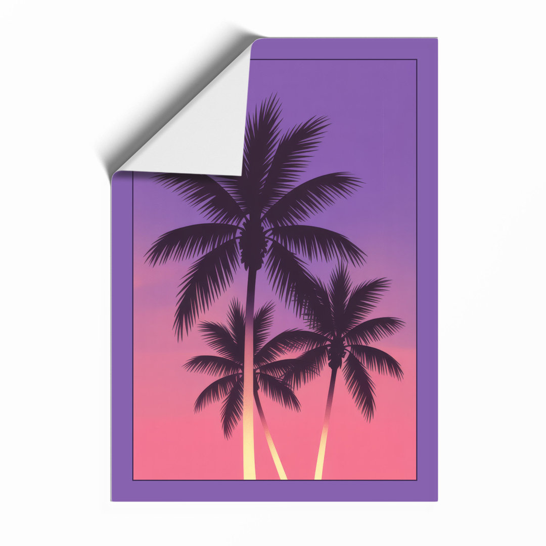 Palms at Dusk Tropical - Framed Print