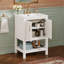 Meuble-lavabo de salle de bain avec design élégant en sergé et charnières à fermeture en douceur, armoire de salle de bain avec structure ouverte au dos, tablette réglable-128947328
