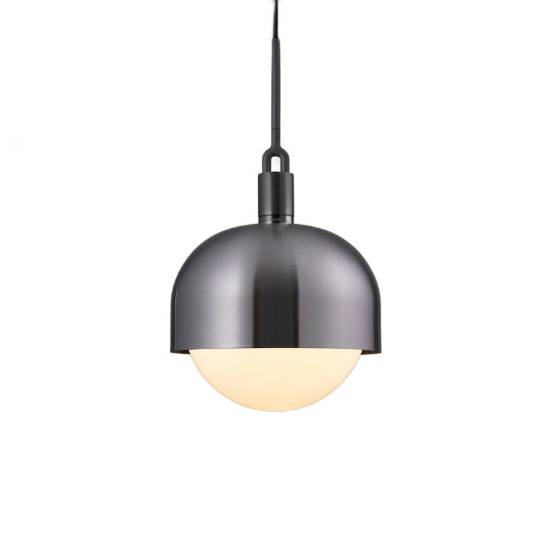 1 - Light Pendant, Opal/Gun Metal
