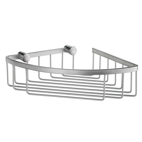 Panier de douche mural en coin , Chrome brossé