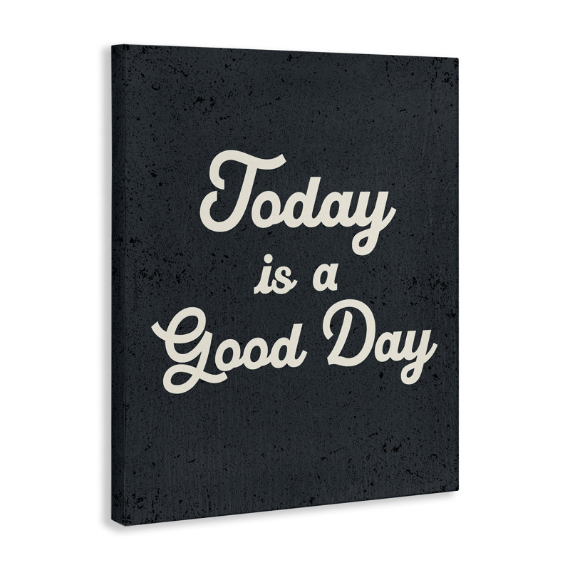 «Today Is Good Day», art mural sur toile rétro par Daphne Polselli, H 48 po x l 36 po