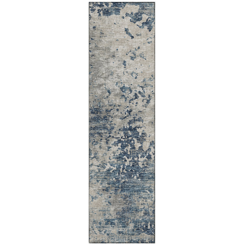 Tiarie Washable Abstract Indoor / Outdoor Rug, Runner 2'3" x 7'6"