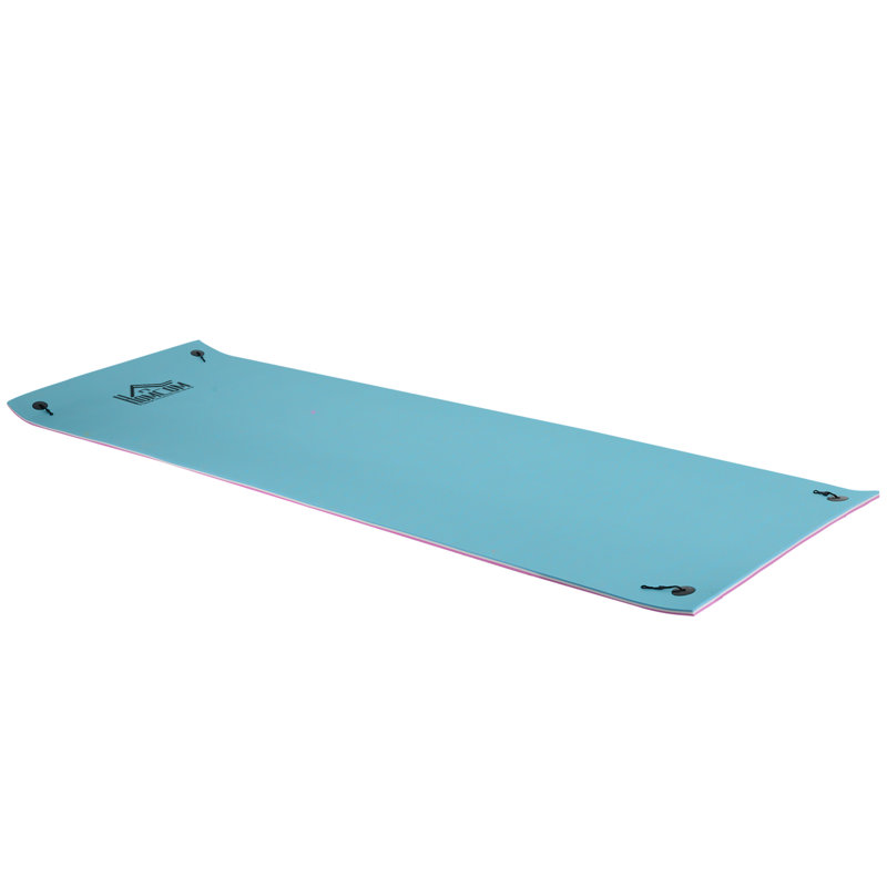 HOMCOM Adult Pool Float Mat, Portable Pool Raft, 17' L x 5' W x 1.25" H