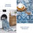 Washable Vintage Runner – Non-Slip, Foldable, Thin Distressed Rug for Hallway, Kitchen, Bathroom (Blue)-1675910399