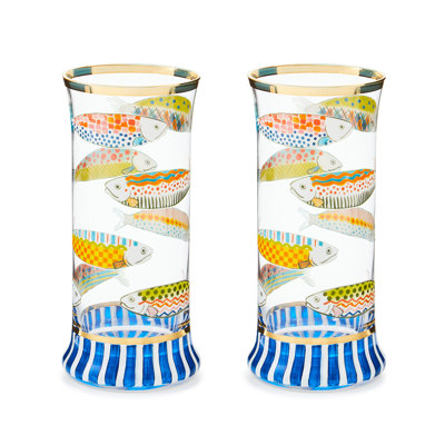 Go Fish Highball Glass, Set Of 2