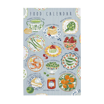 Food Calendar Tea Towel Kitchen Towel