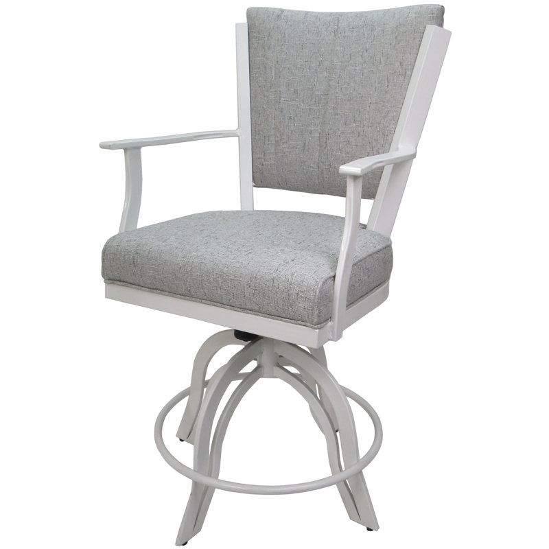 Tabourets de comptoir en métal Custom, Blanc, Ardoise Hemsath, Tabouret de comptoir (siège d'une hauteur de 26 p