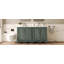 Ensemble de meuble-lavabo double 60 po avec deux lavabos en céramique séparés et deux boutons antiques 60 po-1173321836
