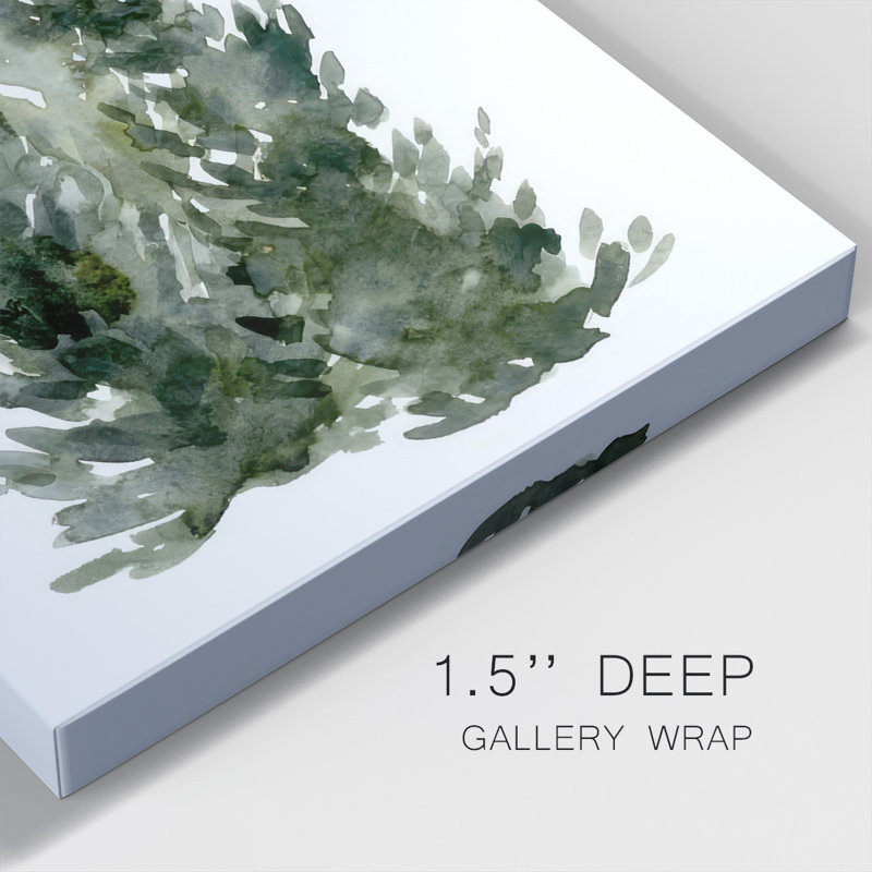 " Simple Evergreens I ", 12" H x 8" W 1.5" D