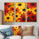 «Autumn Daisy Garden Charm I» - ensemble d'art mural marguerites