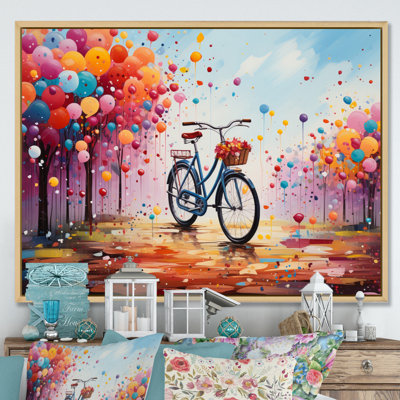 " Bicycle Abstract Fusion Pointillism I "