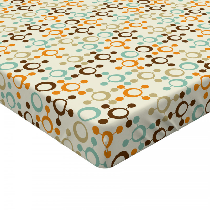 Microfiber Geometric Fitted Sheet, Queen Fitted Sheet