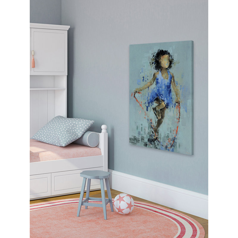 « skiping corde », art sur toile Canfield, H 36 po x l 24 po x P 1,5 po