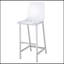 Ensemble de 2 tabourets de bar transparents et chromés