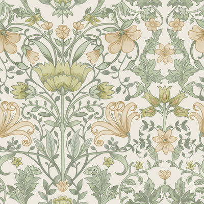 Jerlisha Non-Pasted Floral Wallpaper Roll