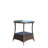 Round Patio Coffee Table With Tempered Glass Surface - Pe & Steel Frame, 21X21x21", Brown, Assembly Required Outdoor Metal, 21X21x21 Inch, To Weather,