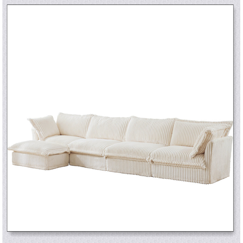 Canapé modulaire confortable avec accoudoirs moelleux pour la détente dans le salon et les réunions de famille