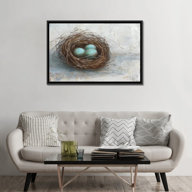 «Rustic Bird Nest I» par Ethan Harper - Impression sur toile tendue sur châssis, H 18 po x l 26 po x P 1,5 po, Pas de tapis