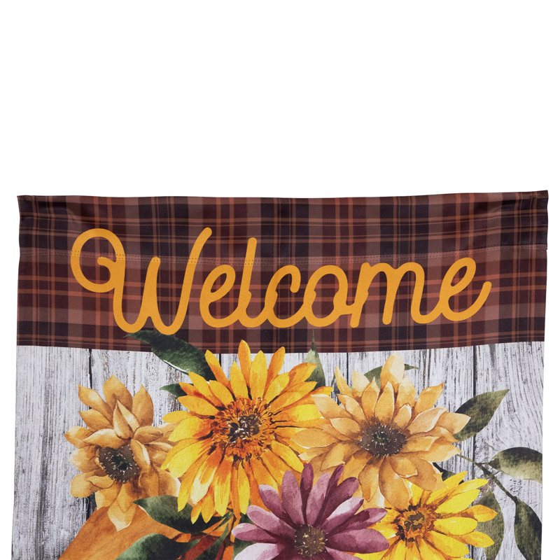 Drapeau extérieur pour maison Welcome
