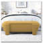 Banc rembourré en lin avec grand espace de rangement-910979876
