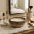 Castleman Decorative Terracotta Scented Bowl for Bookshelf - Modern Two Tone Decor Candle Living Room, Coffee Table, or Bedroom - 12"-1813150500