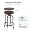 Swivel Adjustable Height Counter Stool