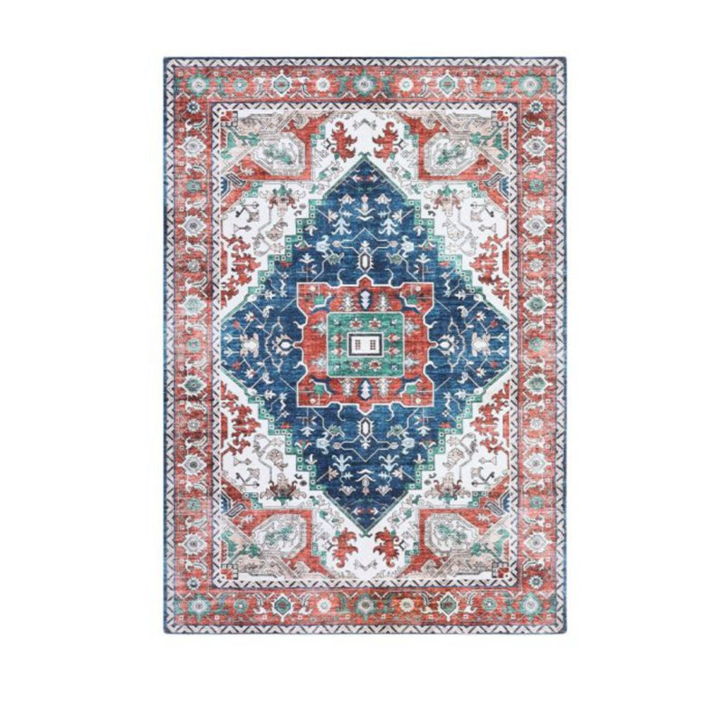 Area Rug Vintage Rug Low Pile Non-Slip Washable Indoor Door Mat for Living Room Bedroom Dinning Room, Rectangle 9' x 12'