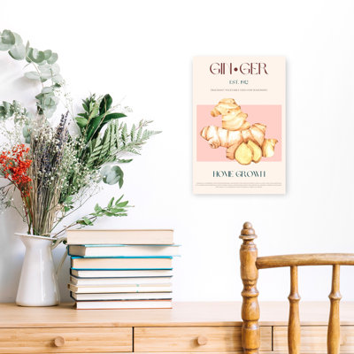 «Home Grown Ginger Organic Contemporary Plant», art mural