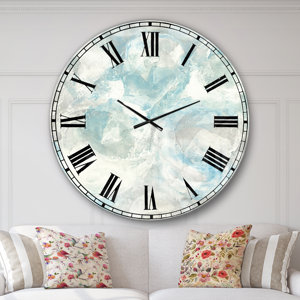 Pale Blue Shade III - Coastal wall clock