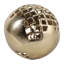 Orbe décoratif en maille d'aluminium pour la décoration intérieure - Glam Sculptural moderne pour la table, le bureau et la décoration de salon - 7 po, doré