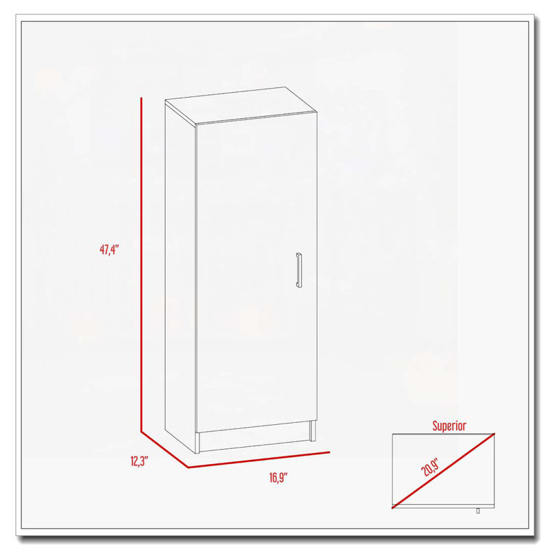Garde-manger rectangulaire Richmond blanc, Blanc