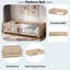 Lit plateforme en bois avec garde-corps et tablettes de rangement-1533719850
