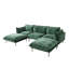 Canapé et chaise modulaire en velours réversible de 111,02 po de large Traci, 5 pièces-2022964710