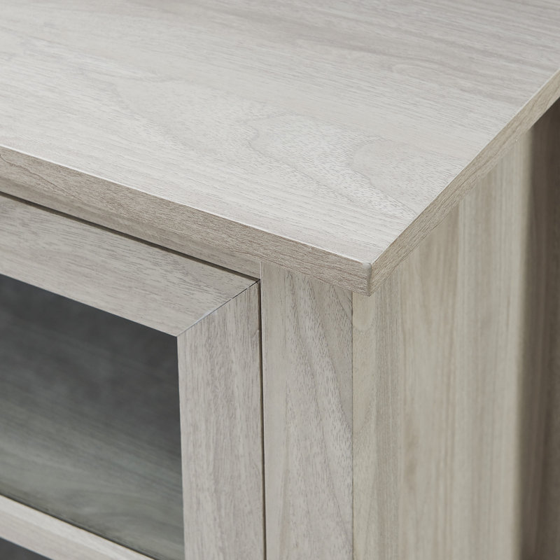 Dake 70" Media Console with Electric Fireplace, Birch