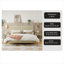 Lit plateforme en bois massif et rotin Mid-Century