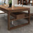 Brown Rectangular Solid Wood with 3 drawers desk-108647847