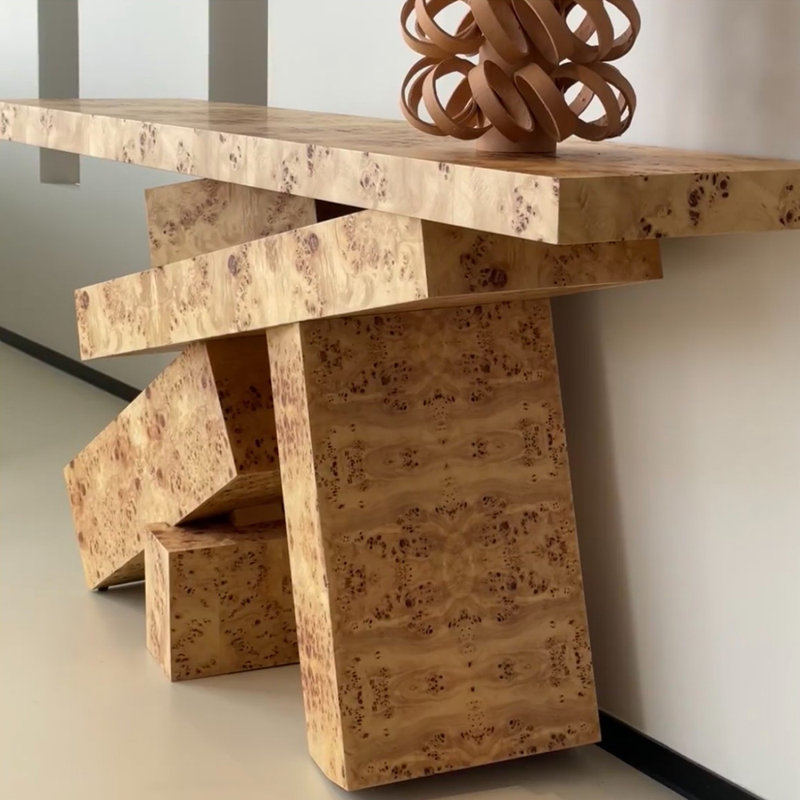 Modern style solid wood console table