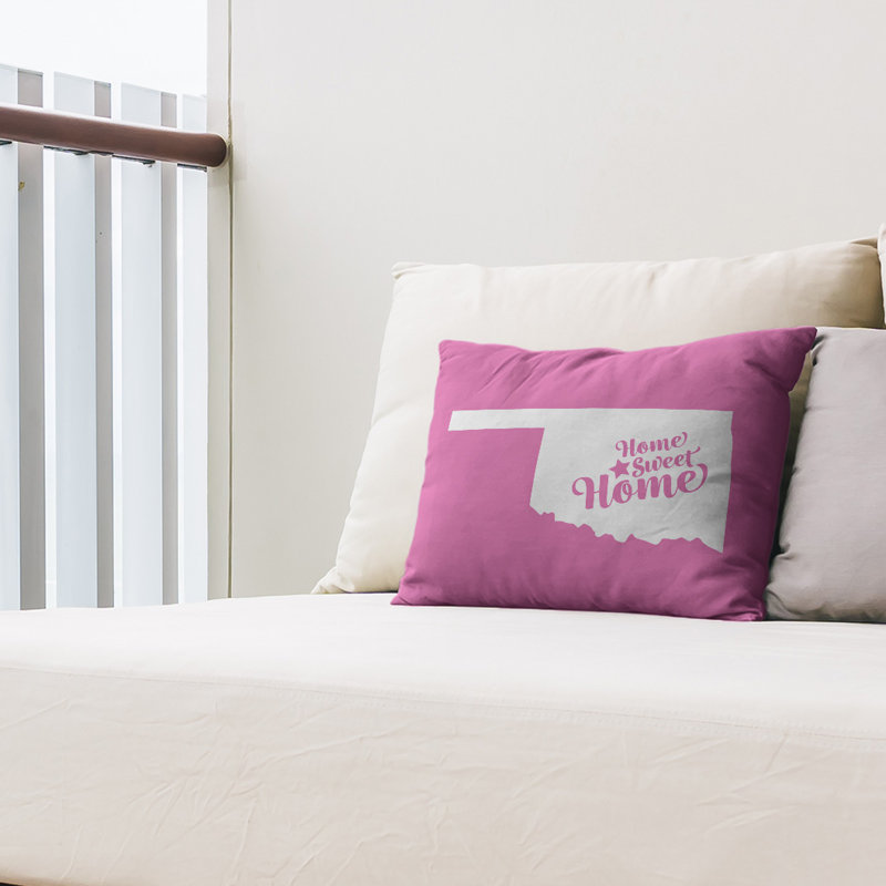 Housse et insert de coussin Topeka Home Sweet, Oklahoma City, Rose