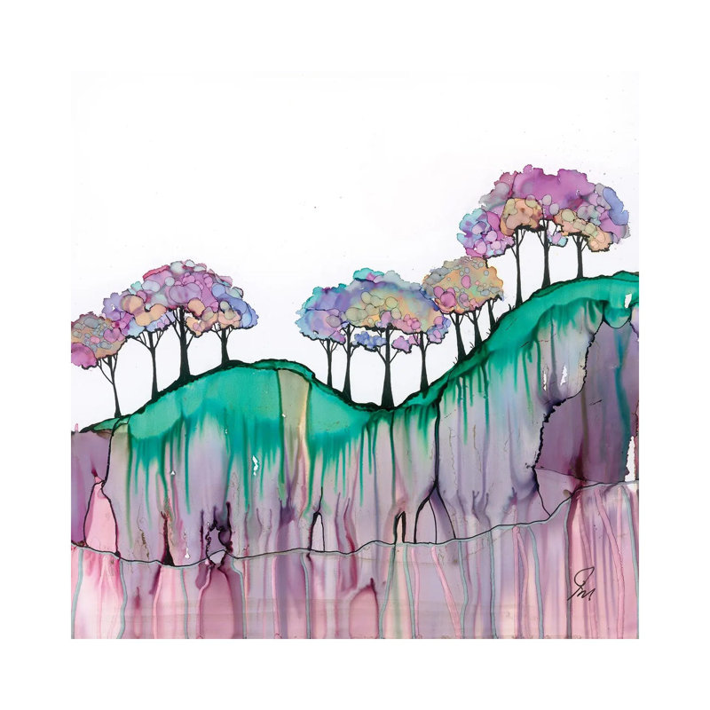 Rock Face Trees by Jan Matthews - Wrapped Canvas Gallery-Wrapped Canvas Giclée, 93.98 cm H x 93.98 cm W x 1.91 cm D