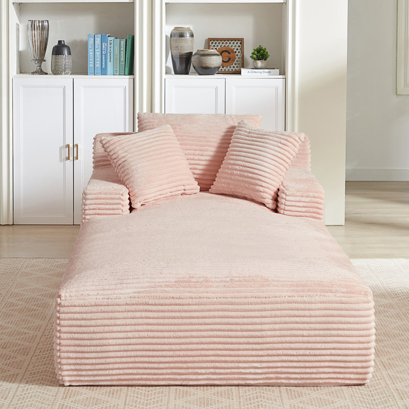 Chaise longue surdimensionnée, canapé rembourré moderne, Rose